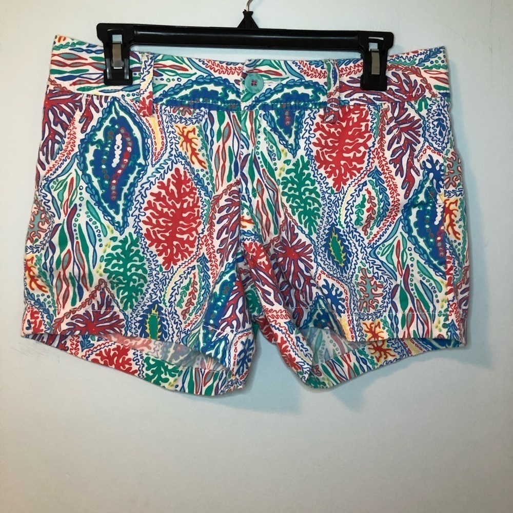 Lilly Pulitzer Coral Printed The Callahan Shorts Size 4